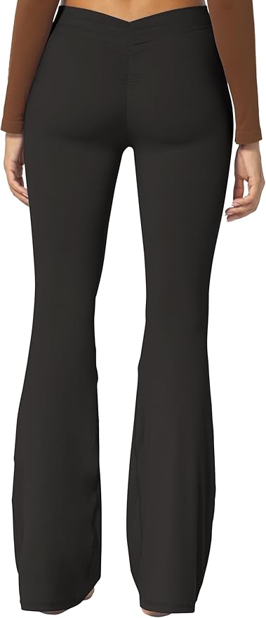 Sunzel Flare Leggings, Crossover Yoga Pants with Tummy Control, High-Waisted and Wide Leg