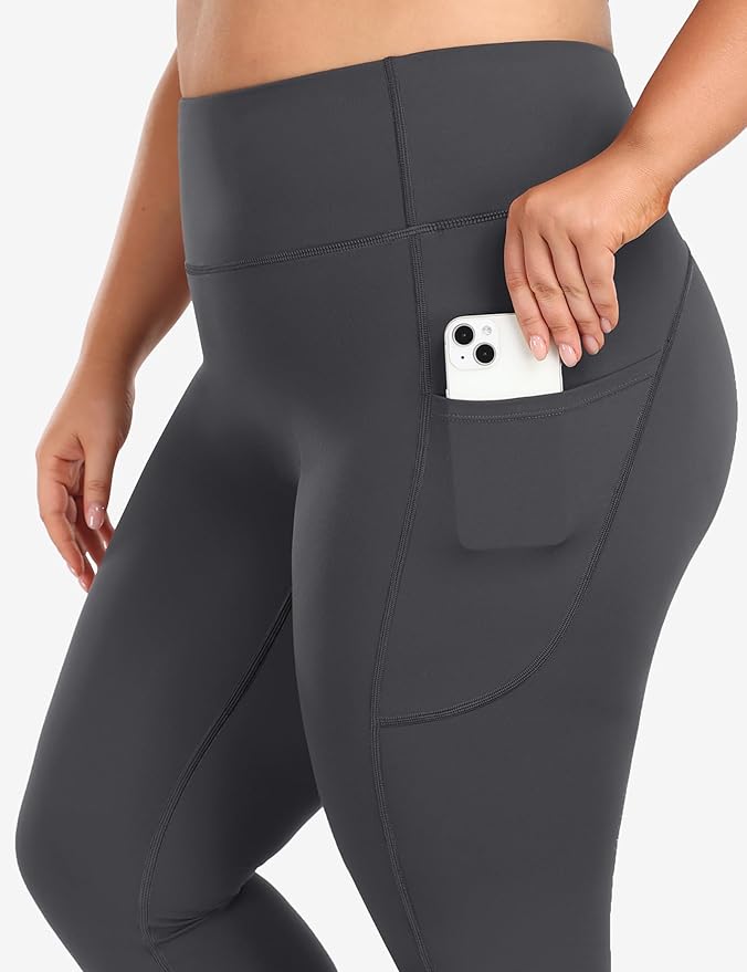 Heathyoga X-6XL Plus Size Leggings for Women with Pockets Tummy Control Plus Size Yoga Pants High Waist Workout Clothes
