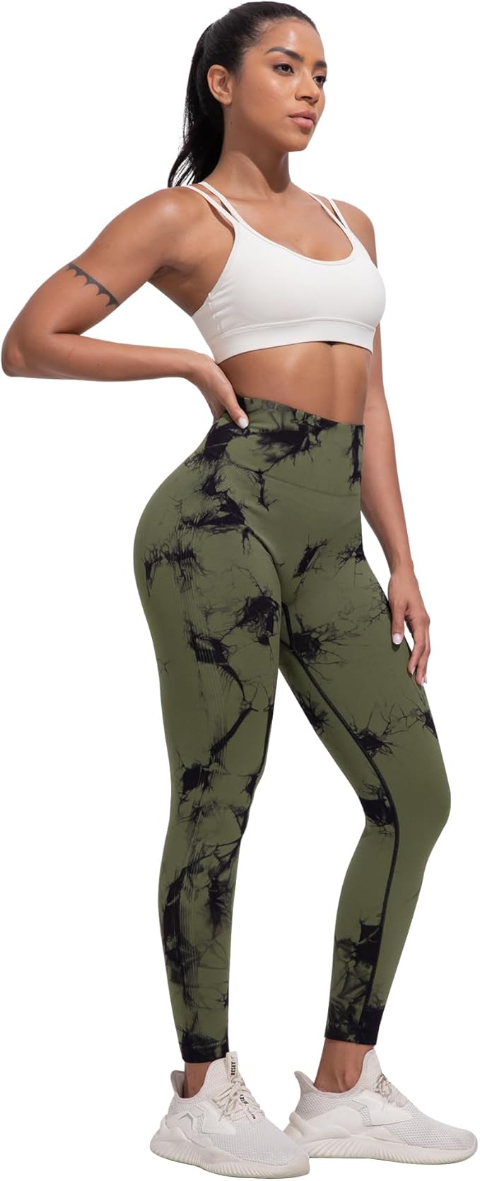 CHRLEISURE Workout Leggings Sets for Women, Gym Scrunch Butt Butt Lifting Seamless Leggings 3 Piece