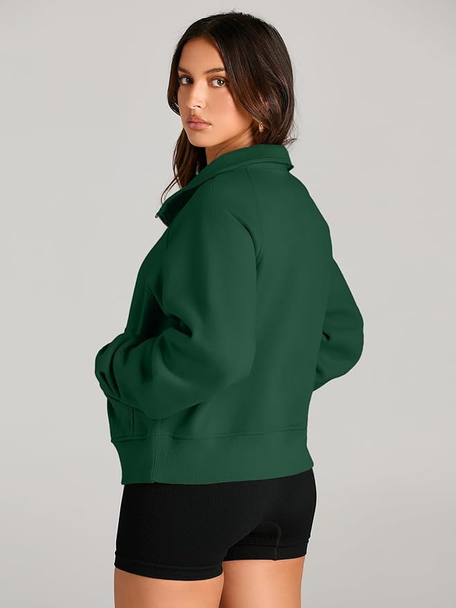AUTOMET Womens Sweatshirts Half Zip Cropped Pullover Fleece Quarter Zipper Hoodies 2026 Fall Fashion Outfits Clothes