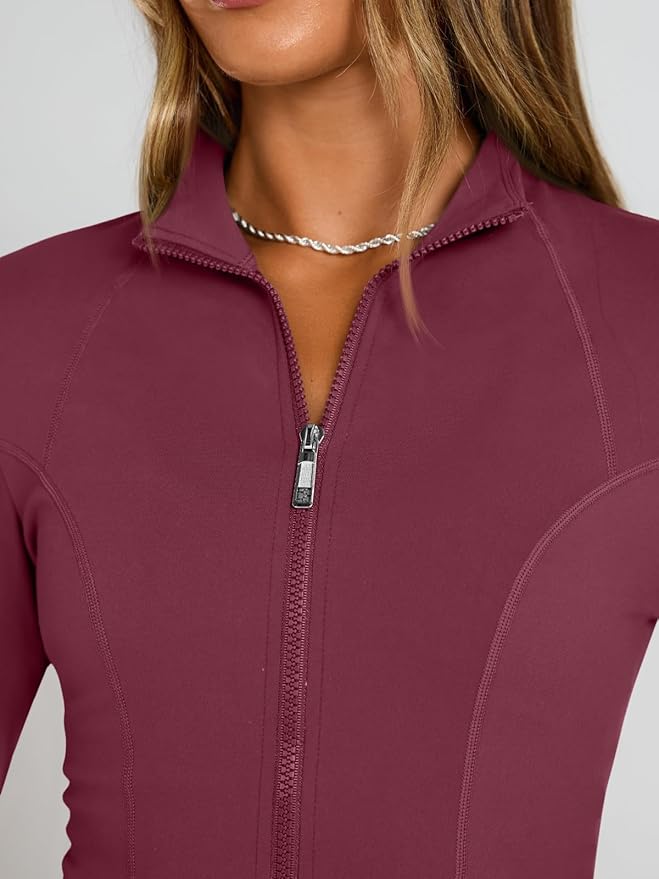 Trendy Queen Womens Lightweight Zip Up Jackets 2026 Athletic Workout Hoodies Spring Shirt Fitted Gym Clothes with Pocket