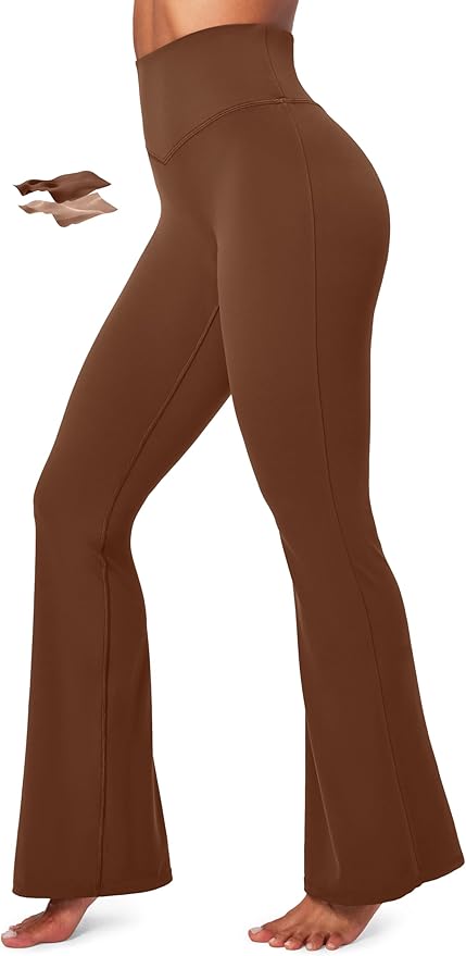 IUGA Flare Leggings for Women Tummy Control Flared Leggings No Front Seam Yoga Pants Women High Waisted Workout Bell Bottoms