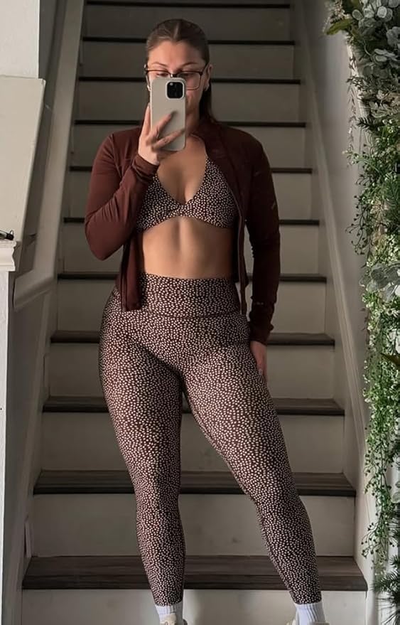 Aoxjox High Waisted Workout Leggings for Women Trinity Yoga Pants 26.5"