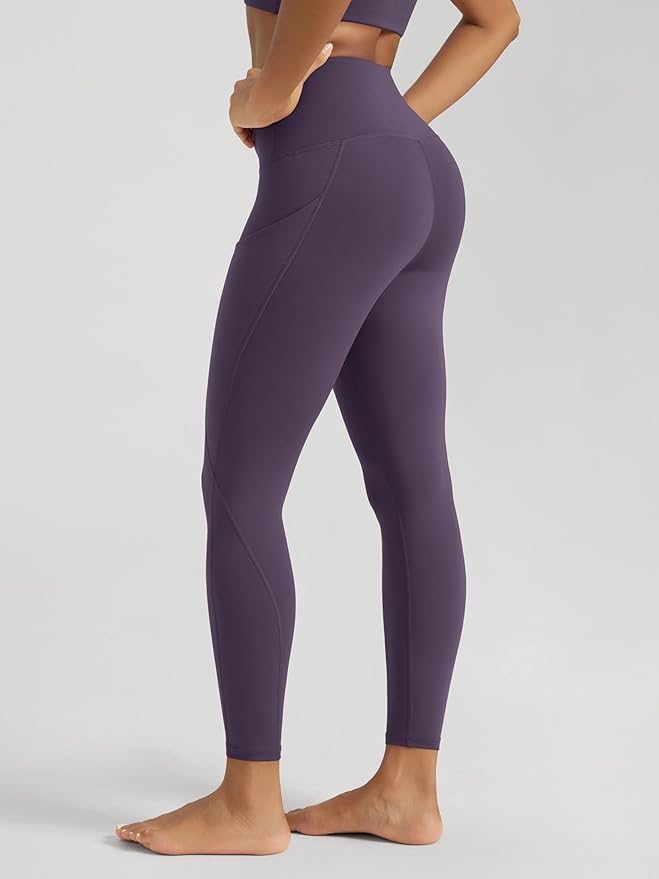 ODODOS Women's High Waisted Yoga Leggings with Pockets, Tummy Control Non See Through Workout Athletic Running Yoga Pants