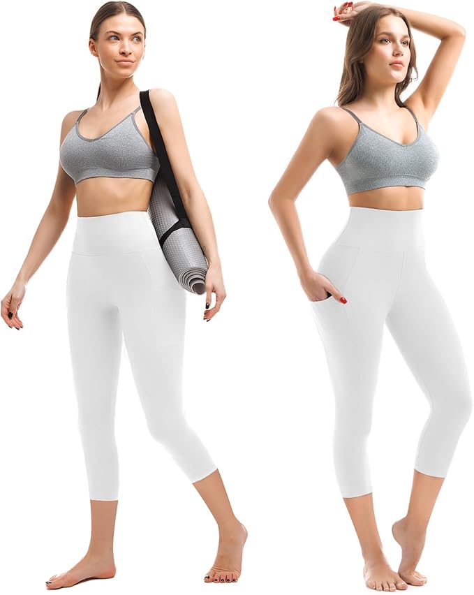 Walifrey Leggings with Pockets for Women, High Waisted Buttery Soft Womens Leggings for Gym Yoga Workout