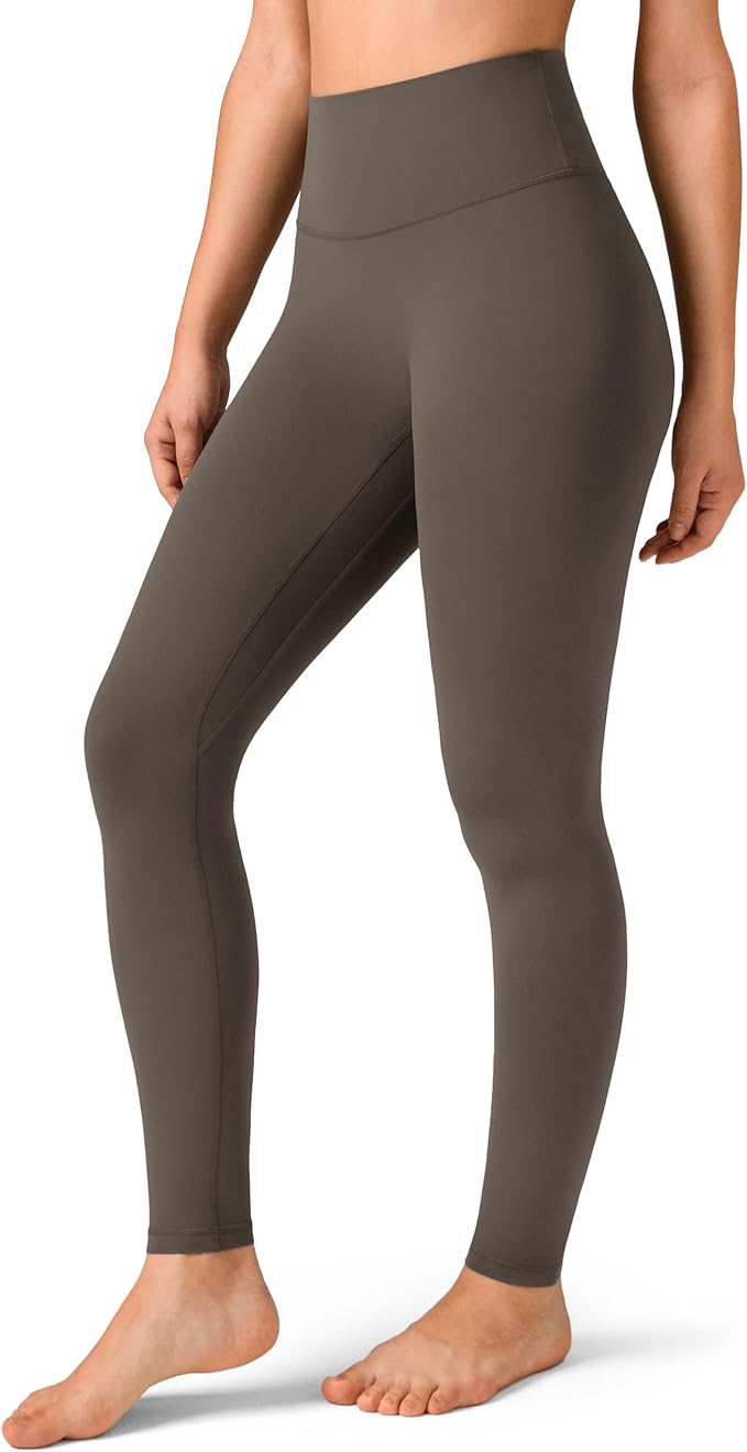 Colorfulkoala Dreamlux No Front Seam Leggings for Women 25"/28" Inseam, High Waisted Buttery Soft Yoga Pants