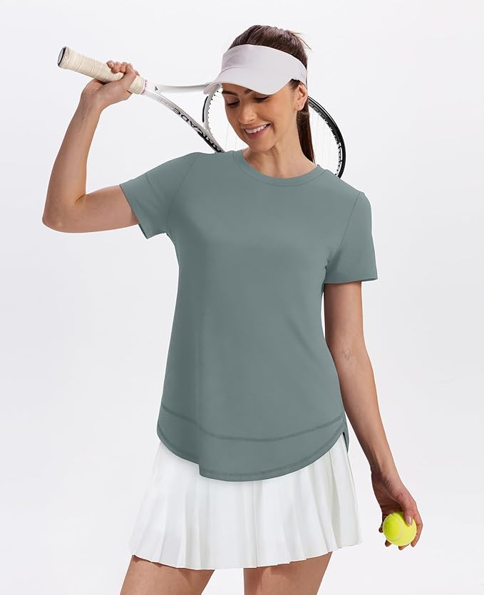 XIEERDUO Womens Workout Tops Short Sleeve Shirts Quick Dry Outfits for Hiking Running S-3XL