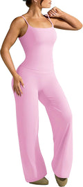 OMKAGI Workout Sets for Women Padded Tank Tops Matching Straight Leg Yoga Outfits