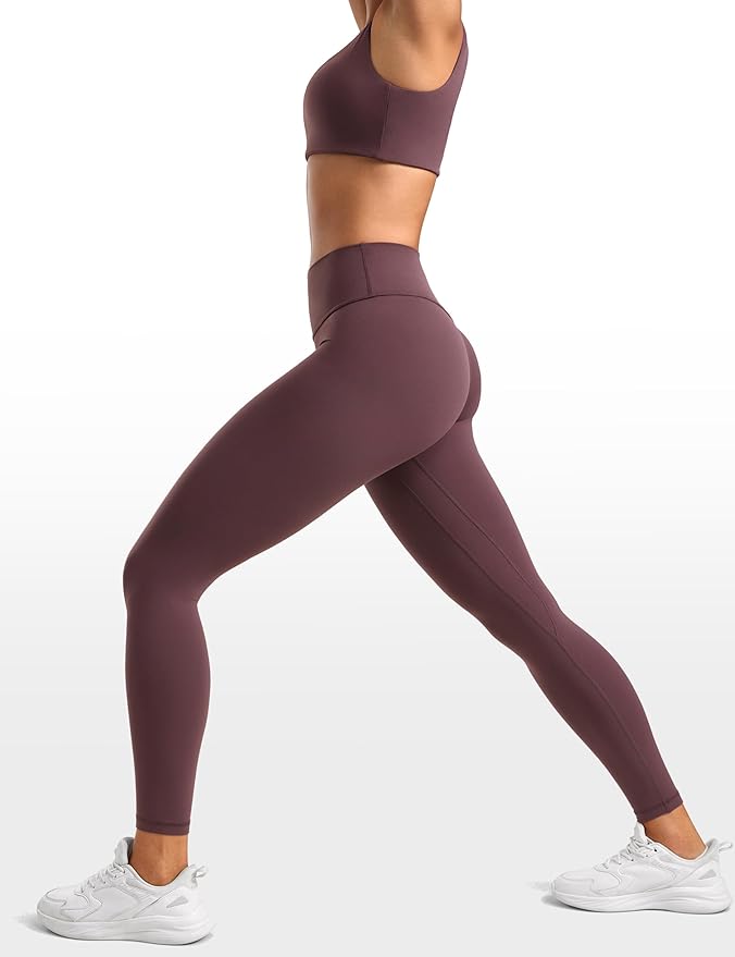 INGIA Womens High Waisted No Front Seam Lounge Yoga Legging 25" Workout Tummy Control Gym Yoga Pants