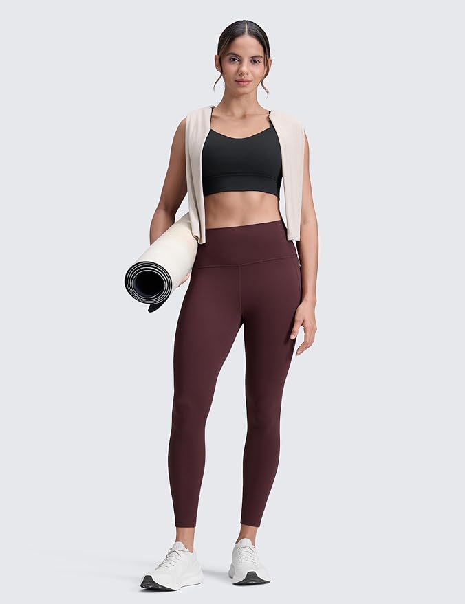 CRZ YOGA Butterluxe Workout Leggings Pockets 25'' - High Waisted Gym Womens Yoga Pants Buttery Soft
