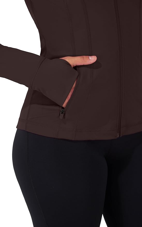 90 Degree By Reflex Full Zip Running Track Jacket Lightweight Athletic Slim Fit Jacket with Thumbholes