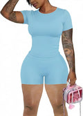 chicyes Lounge 2 Piece Sets For Women Summer Gym Two Piece Outfits Workout Plus Size Set Matching Shorts Clothes