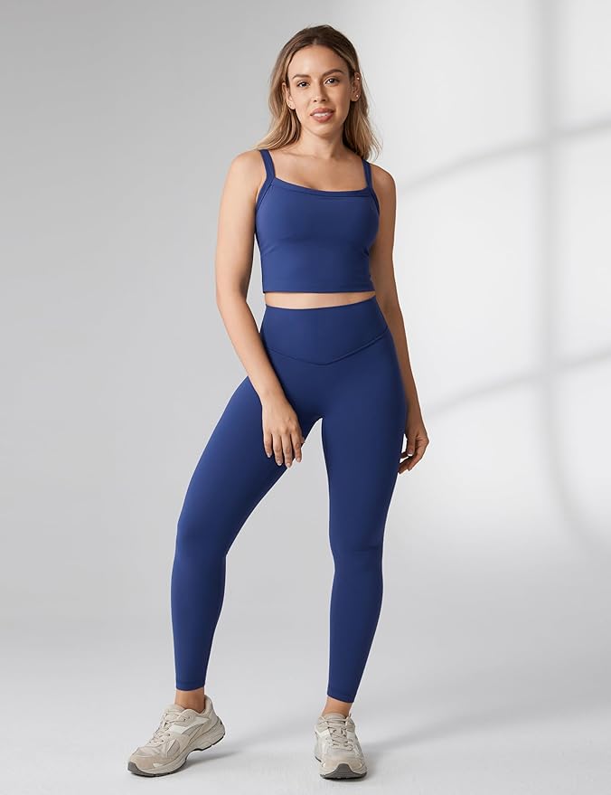 UNISSU Hugcurve No Front Seam High Waisted Workout Leggings for Women Buttery Soft Yoga Pants Gym Athletic Tights - 25''