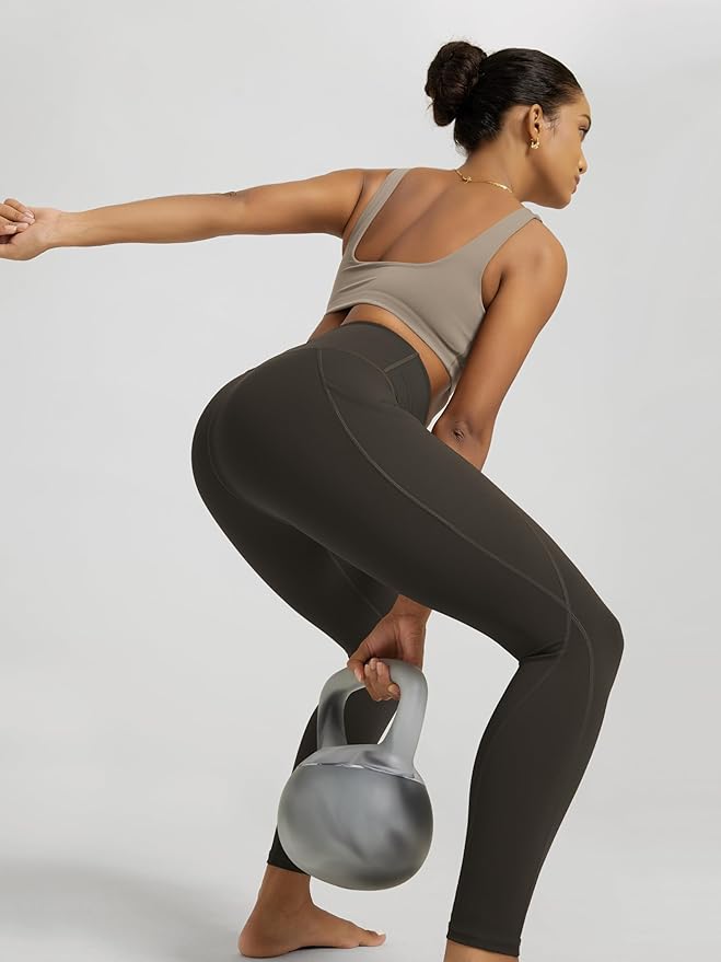 ODODOS Women's High Waisted Yoga Leggings with Pockets, Tummy Control Non See Through Workout Athletic Running Yoga Pants
