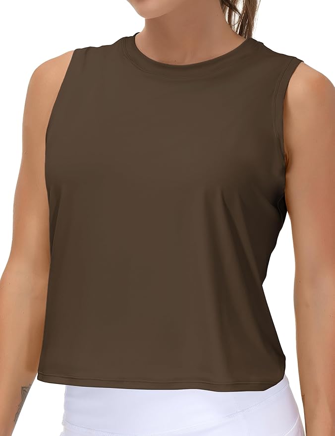 THE GYM PEOPLE Women's Workout Tops in Ice Silk Quick Dry Sleeveless