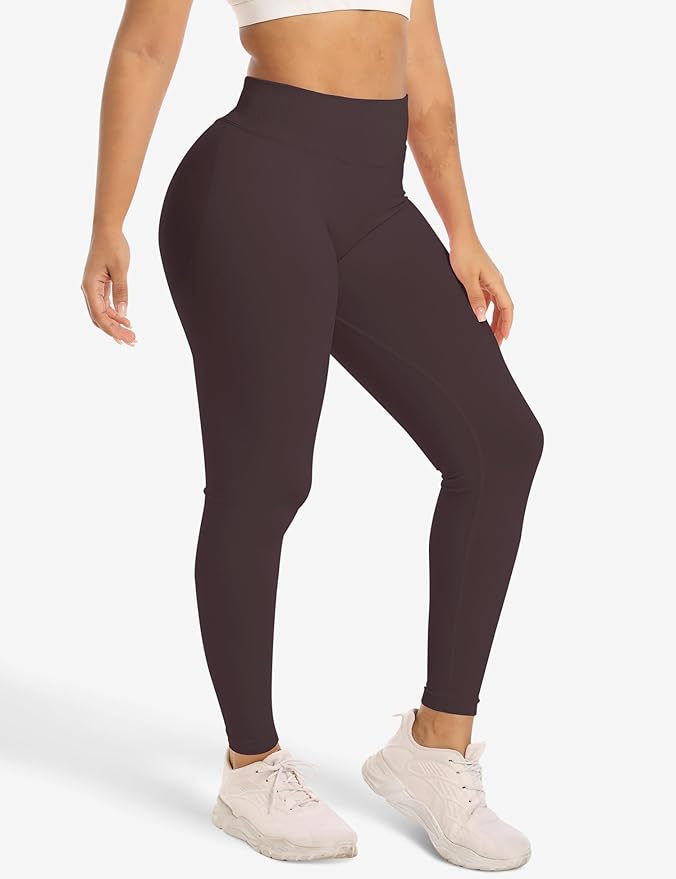 Ieumaz Scrunch Butt Lifting Leggings for Women Gym Seamless Workout Leggings Mid Low Waist Tummy Control Yoga Pants