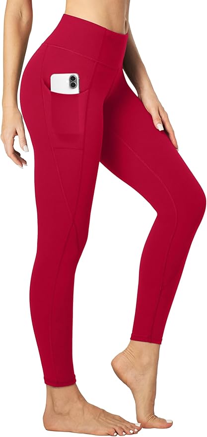 Heathyoga Leggings with Pockets for Women Tummy Control High Waisted Yoga Pants Women Compression Workout Leggings