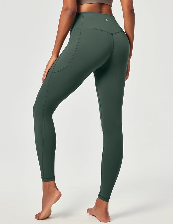 Heathyoga Compression Leggings for Women Tummy Control No Front Seam Leggings with Pockets for Women Workout Yoga Pants