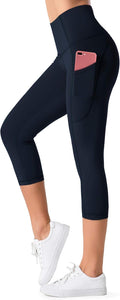 Dragon Fit High Waist Yoga Leggings with 3 Pockets,Tummy Control Workout Running 4 Way Stretch Yoga Pants