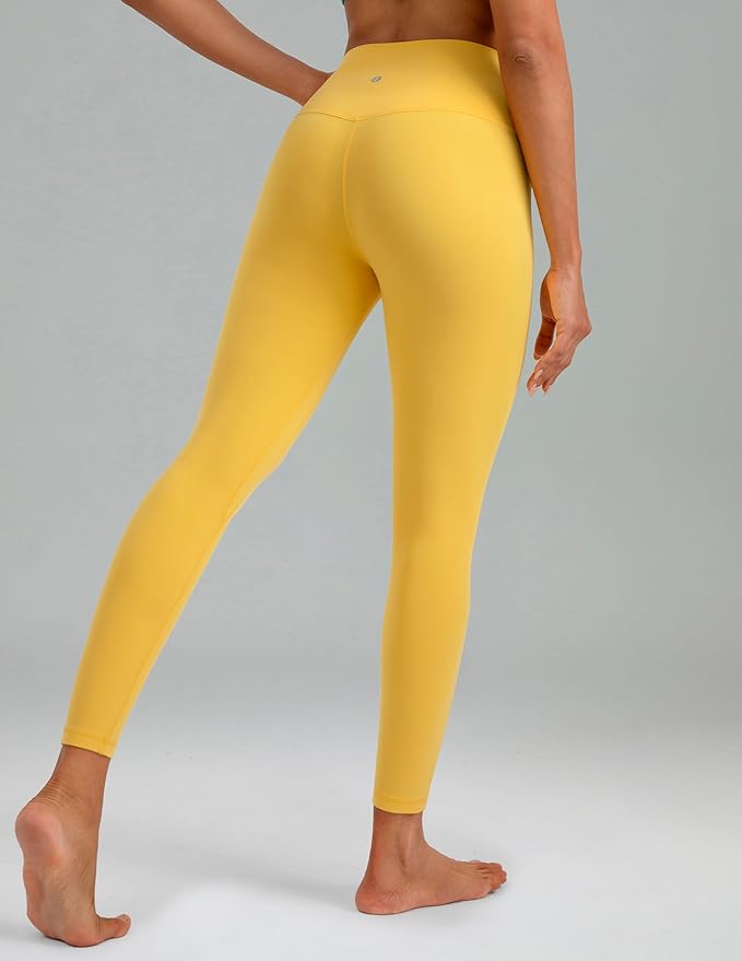 Colorfulkoala Dreamlux No Front Seam Leggings for Women 25"/28" Inseam, High Waisted Buttery Soft Yoga Pants
