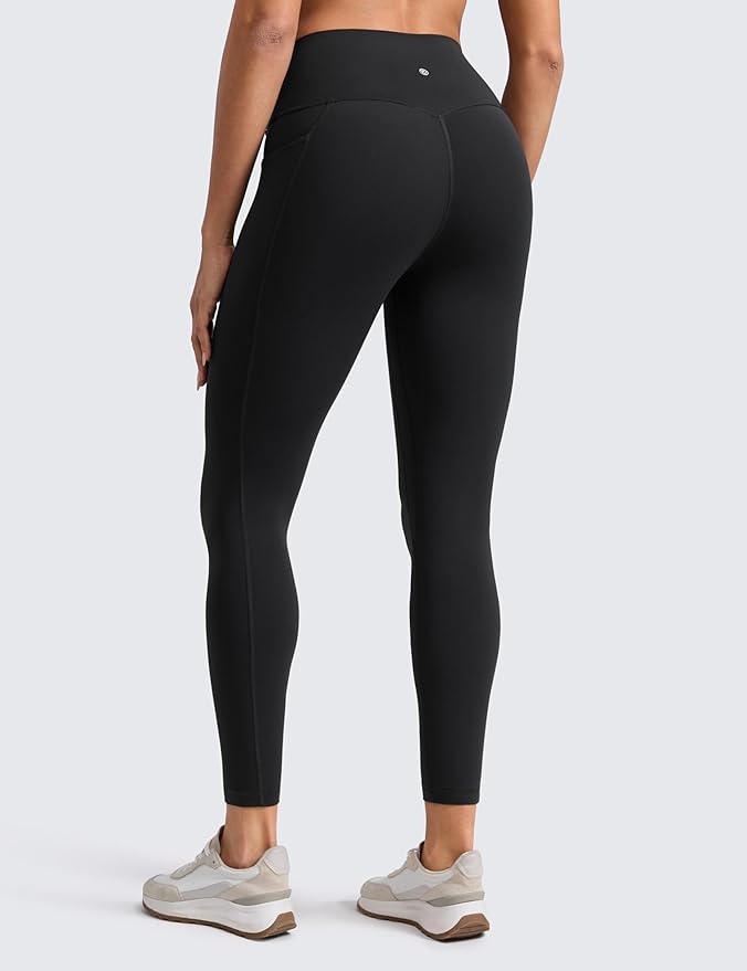 CRZ YOGA Butterlift Workout Leggings Pockets 25" - High Waist Pilates Athletic Gym Womens Yoga Pants Buttery Soft