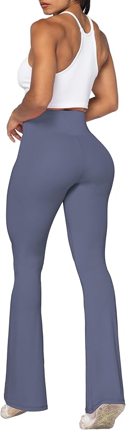 Sunzel Flare Leggings, Crossover Yoga Pants with Tummy Control, High-Waisted and Wide Leg