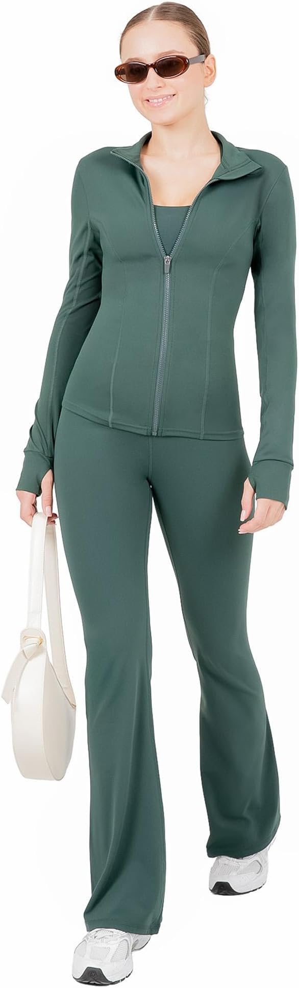 YITTY Active Women's Ultraluxe Full Zip Jacket, Athleisure, 4-Way-Stretch, Thumbholes