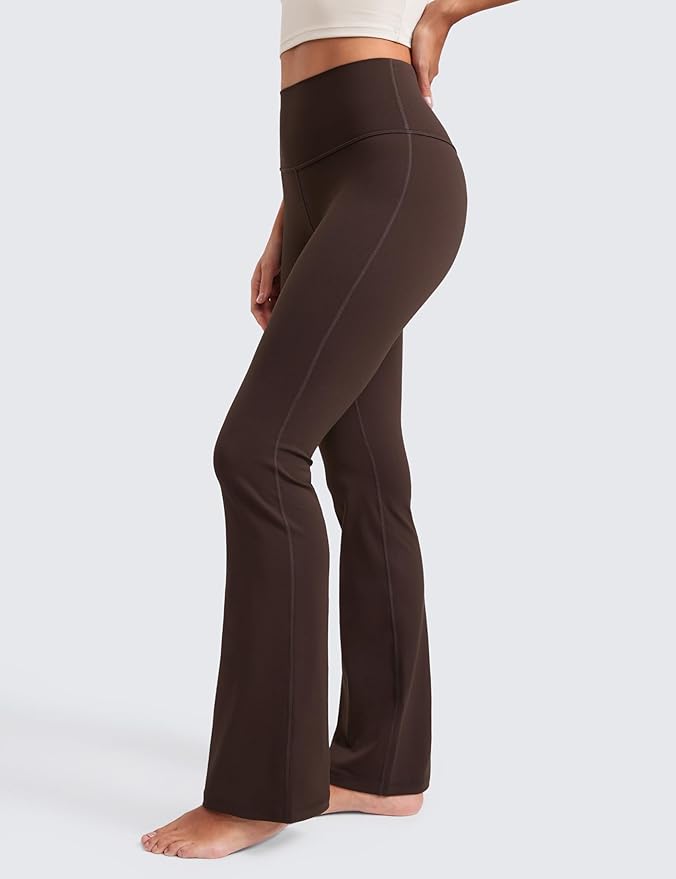 CRZ YOGA Butterluxe Flare Leggings 29"/30.5"/32"/33.5" - High Waist Bootcut Wide Leg Lounge Womens Yoga Pants with Pocket