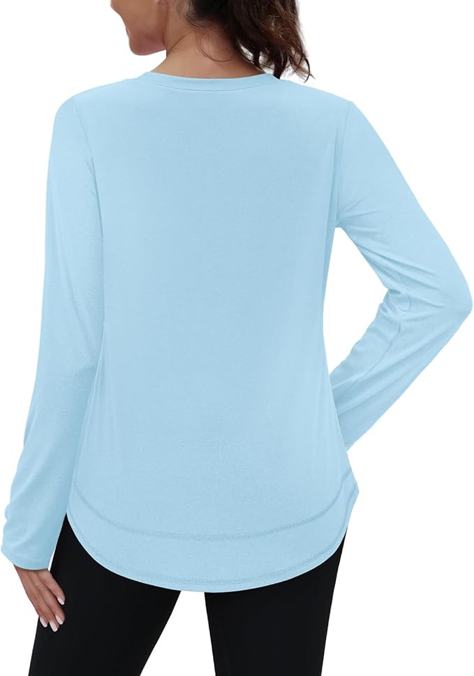 XIEERDUO Women's Workout Tops Long Sleeve Quick Dry Shirts for Hiking Running S-3XL