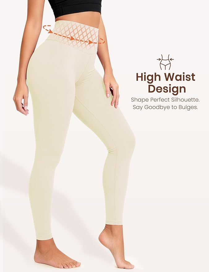Laite Hebe Leggings for Women - High Waisted Full Length Buttery Soft Yoga Pants for Workout Athletic Daily