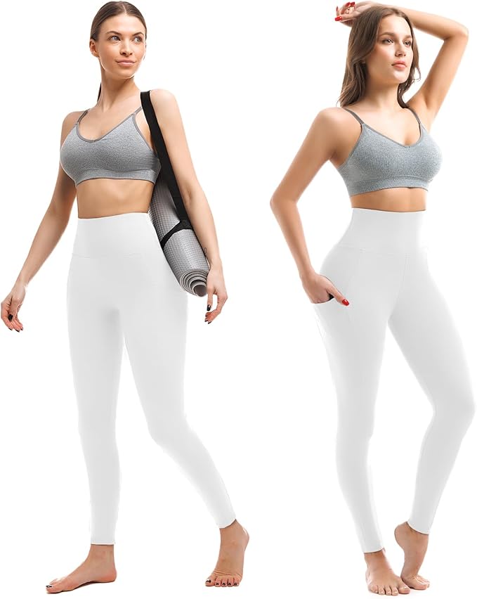 Walifrey Leggings with Pockets for Women, High Waisted Buttery Soft Womens Leggings for Gym Yoga Workout