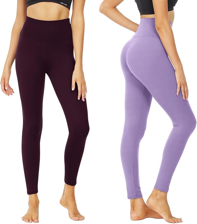 High Waisted Leggings for Women - Soft Athletic Tummy Control Yoga Pants for Cycling Dance Tights