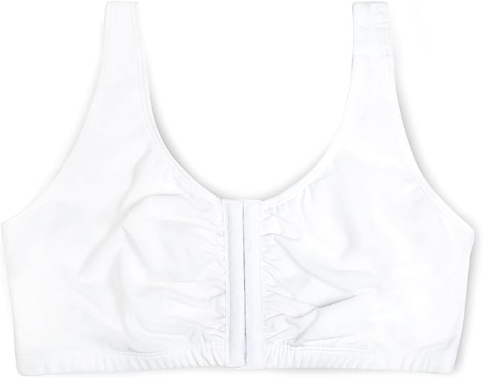 Fruit of the Loom Women's 96014PK Comfort Cotton Blend Front Close Sports Bra 2 Pack