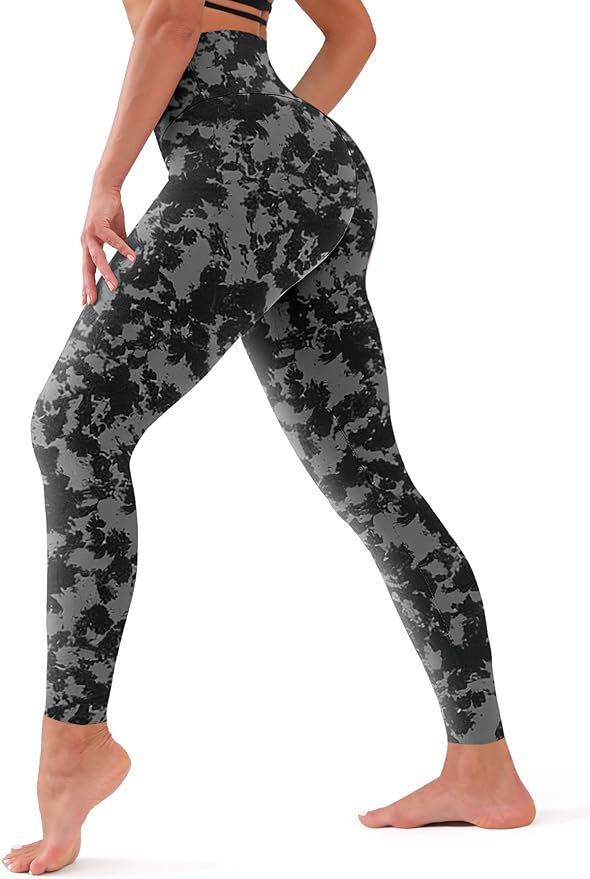 Bluemaple High Waisted Leggings for Women - Tummy Control Pants Non See Through Workout Soft Yoga Pants for Running Plus Size