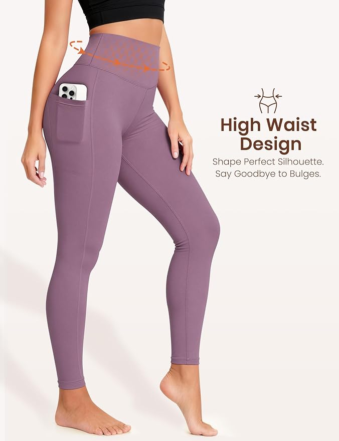 Laite Hebe Leggings for Women - High Waisted Full Length Buttery Soft Yoga Pants for Workout Athletic Daily