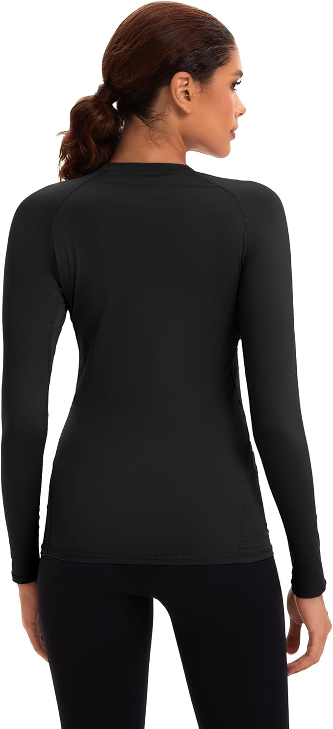 NebuKinex 5 Pack Women's Compression Shirt Long Sleeve Workout Tops Athletic Baselayer Quick Dry Gym Yoga Running T-Shirt