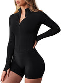AVGO Women's Workout Jacket Lightweight Zip Up Crop Top Running Sportwear Slim Fit Gym Jackets With Thumb Holes