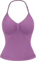 YEOREO SoftHue Impact Longline Strappy Top Women's Halter Workout Tank Tops Backless Gym Longline with Adjustable Strap