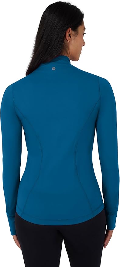90 Degree By Reflex Full Zip Running Track Jacket Lightweight Athletic Slim Fit Jacket with Thumbholes