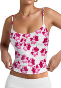 PINKMSTYLE Women's Basic Double Lined Scoop Neck Tank Tops Adjustable Cami Tank Summer Sleeveless Tops