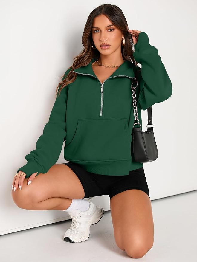 AUTOMET Womens Sweatshirts Half Zip Cropped Pullover Fleece Quarter Zipper Hoodies 2026 Fall Fashion Outfits Clothes