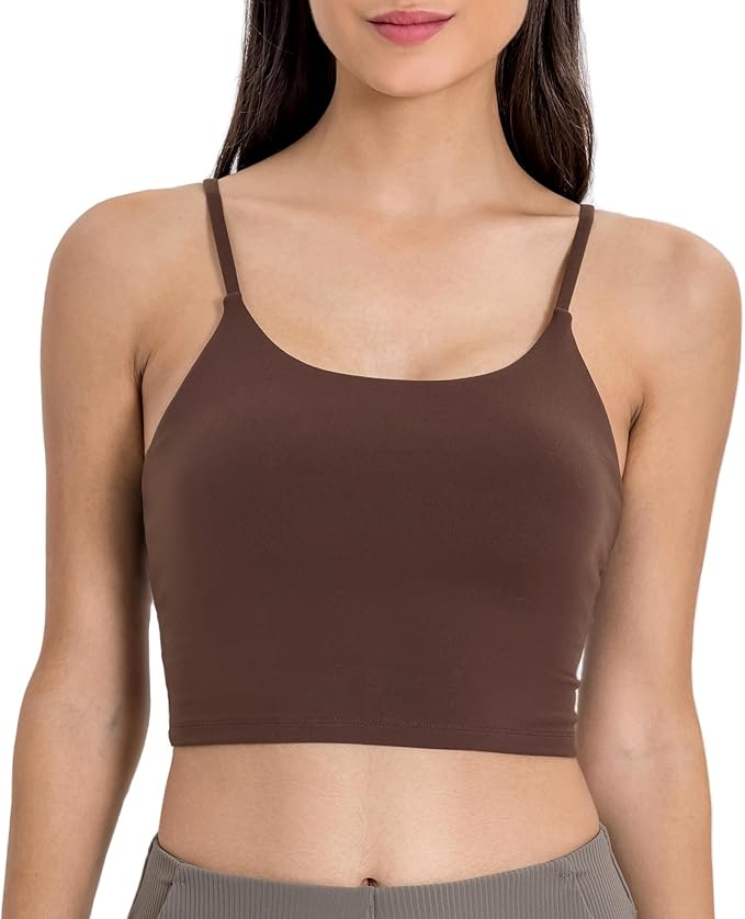 Lemedy Women Padded Sports Bra Fitness Workout Running Shirts Yoga Tank Top