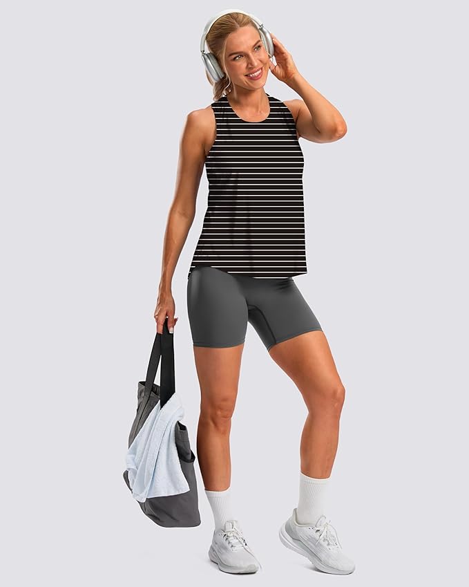 G Gradual Women's Workout Tank Tops Racerback Athletic Yoga Tops Loose Fit Sleeveless Running Gym Sports Shirts for Women