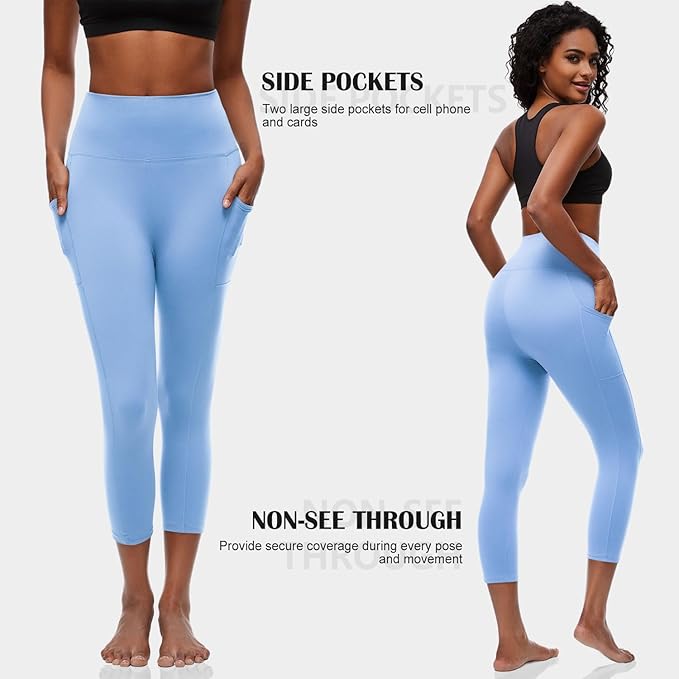 FULLSOFT Buttery Soft Leggings for Women - High Waisted Tummy Control No See Through Workout Yoga Cycling Tights Pants