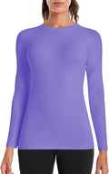 Runhit Women's Long Sleeve Compression Shirt Workout Tops Athletic Base Layer Gym Yoga Running Sports Gear Quick Dry UPF 50+