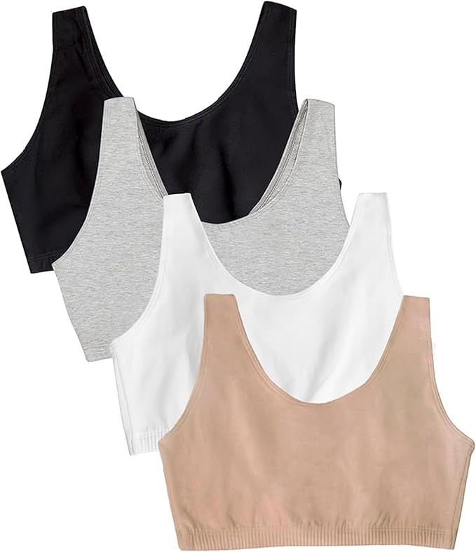 Fruit of the Loom Women's Built Up Tank Style Sports Bra Value Pack