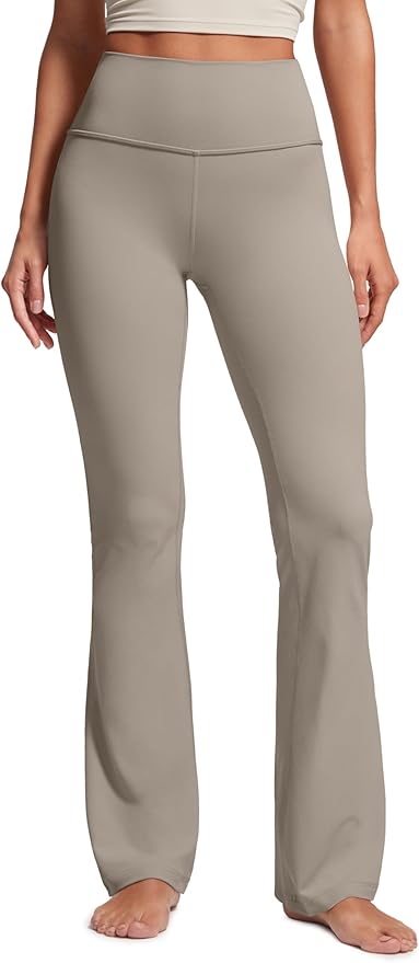 CRZ YOGA Butterluxe Flare Leggings 29"/30.5"/32"/33.5" - High Waist Bootcut Wide Leg Lounge Womens Yoga Pants with Pocket