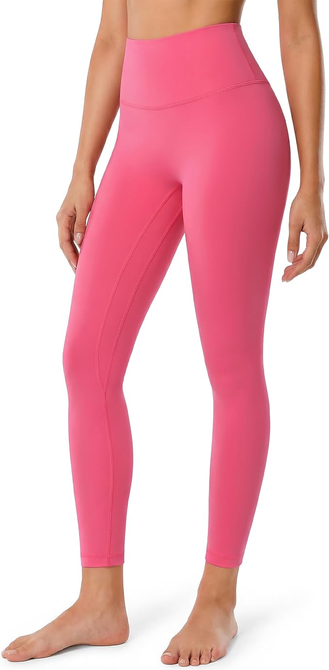 Colorfulkoala Dreamlux No Front Seam Leggings for Women 25"/28" Inseam, High Waisted Buttery Soft Yoga Pants