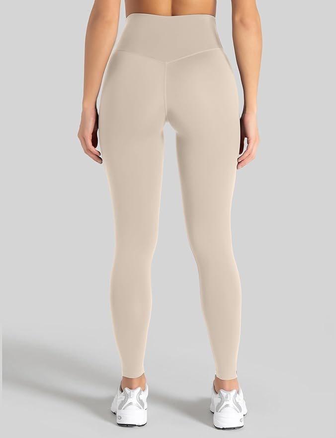 Unthewe Naked-Feel No Front Seam Leggings for Women - High Waisted Buttery Soft Workout Yoga Pants 25"