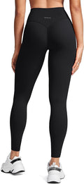 INGIA Womens High Waist No Front Seam Scrunch Butt Leggings Workouts 25 Inches V-Back Scrunch Booty Gym Yoga Pants